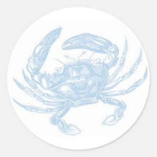 Rond Sticker de crabe bleu