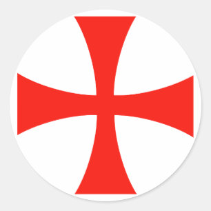 Rond Sticker de croix Templier du Chevalier