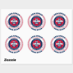 Rond Sticker de design circulaire Arkansas patriotique
