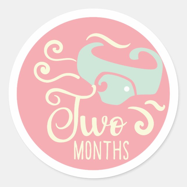 Rond Sticker de deux mois (Devant)