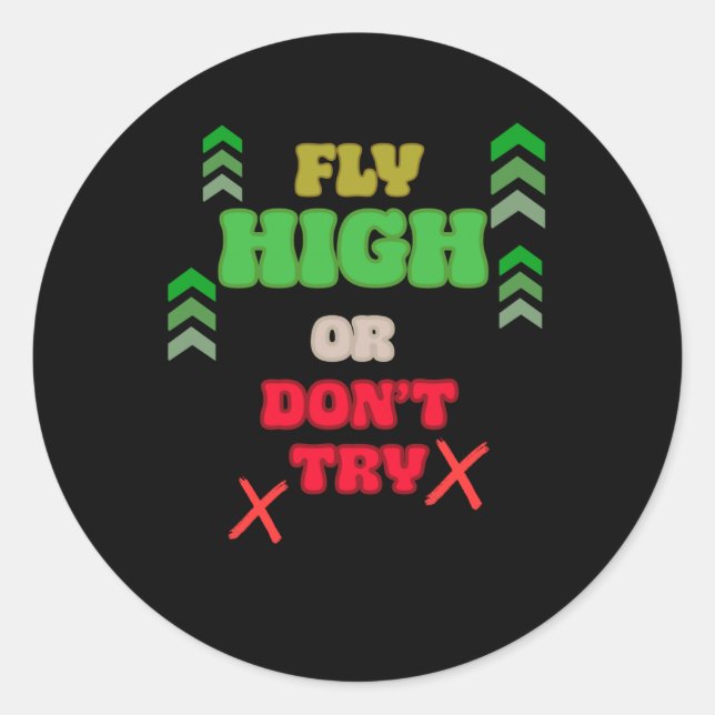 Rond Sticker de devis motivationnel cool (Devant)
