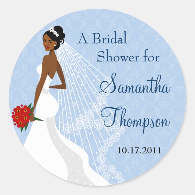 Rond Sticker de douche nuptiale Flirty Sapphire (Devant)