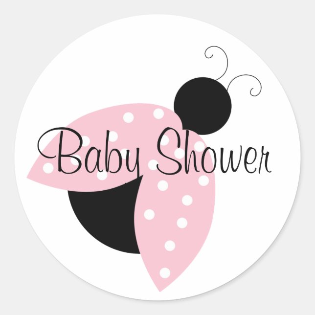 Rond Sticker de douche pour bébé rose Ladybug (Devant)