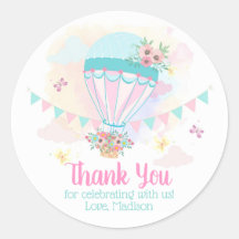 Sticker de faveur à ballon à air chaud