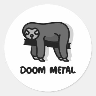 Rond Sticker de fentes en métal Doom