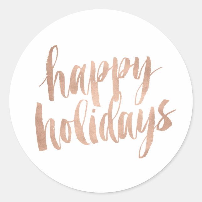 Rond Sticker de fermeture en cuivre brossé Joyeux jours (Devant)