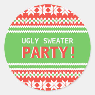 Rond Sticker de fête de Noël moche