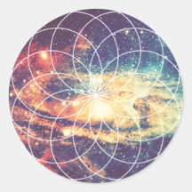 Sticker de galaxie géométrique n° 1