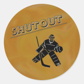 Rond Sticker de gardien de but de hockey Shutout
