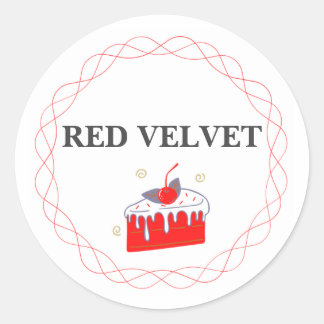ROND STICKER DE GÂTEAU ROUGE VELVET