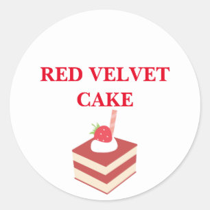 ROND STICKER DE GÂTEAU ROUGE VELVET
