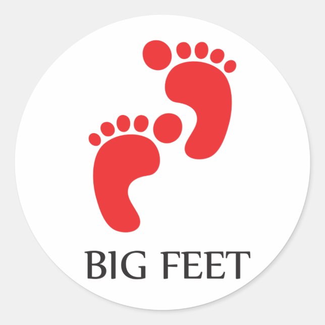Rond Sticker de gros pieds (Devant)
