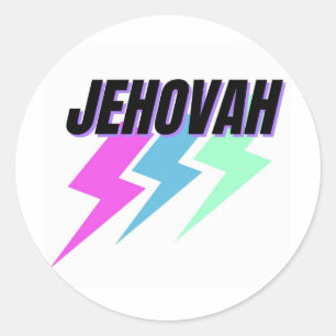 Rond Sticker de Jéhovah/Sticker de Dieu/Bible/Foi/Don