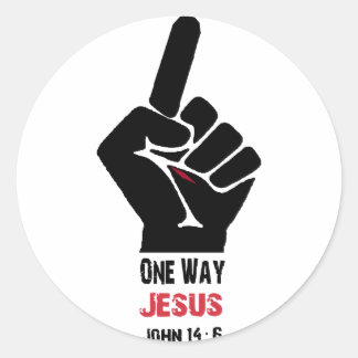 Rond Sticker de Jésus d'une manière