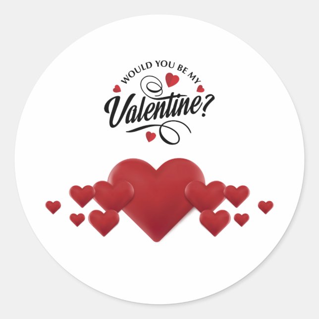 Rond Sticker de jour Valentines (Devant)