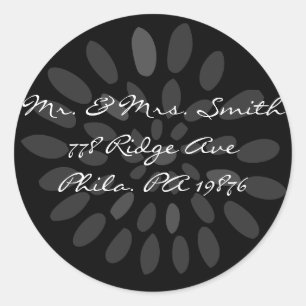 Rond Sticker de la carte de réponse Mariage Peacock Ins