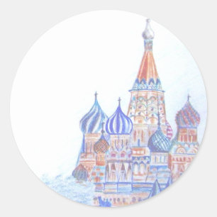 Rond Sticker de la cathédrale Saint-Basile