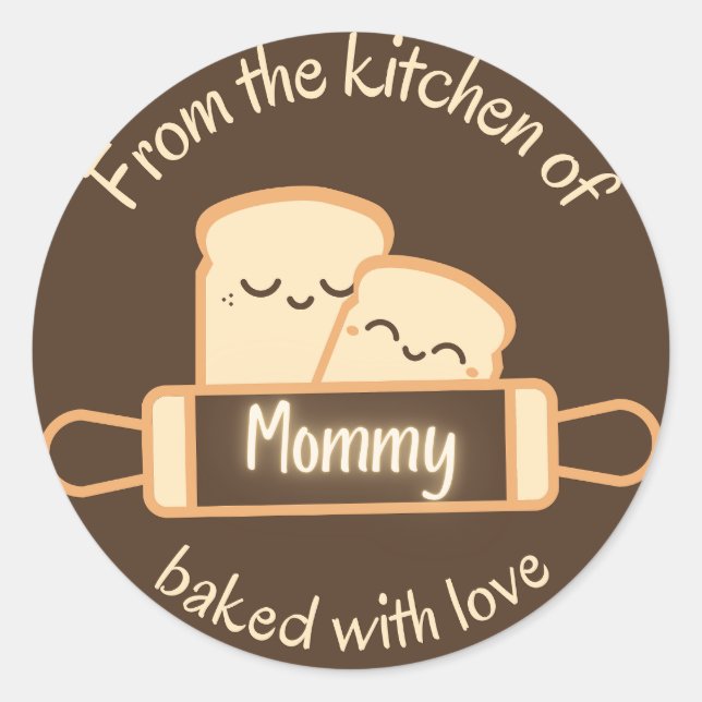 Rond Sticker "De la cuisine de maman" (Devant)