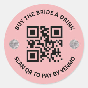 Rond Sticker de la discothèque dernière Bachelorette QR