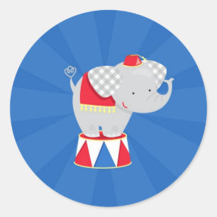 Rond Sticker de la fête du Carnaval de cirque