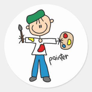 Rond Sticker de la figure pour peintre