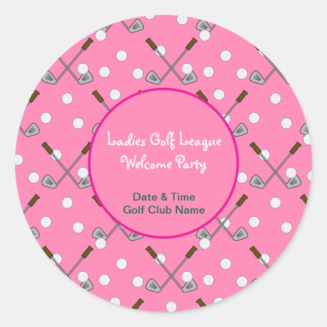 Rond Sticker de la Ligue de Golf Dames (Devant)