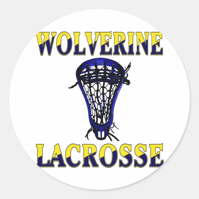 Rond Sticker de la Mascotte de crosse Wolverinies (Devant)