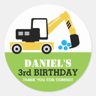 Rond Sticker de la partie Anniversaire de enfant de l'e