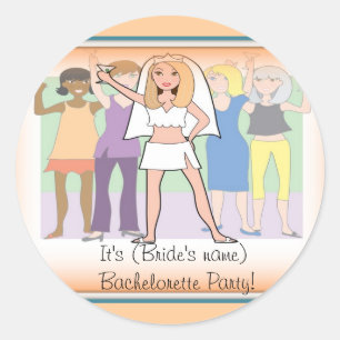 Rond Sticker de la partie de bachelorette