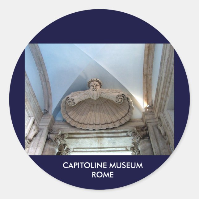 Rond Sticker de la porte du Musée du Capitole (Devant)