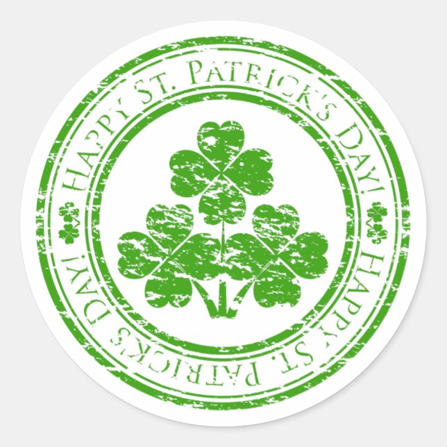 Rond Sticker de la Saint Patrick (Devant)