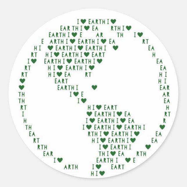 Rond Sticker de la Terre du Coeur (Devant)