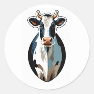 Rond Sticker de la vache laitière de charme - Animal de