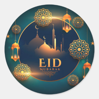 Rond Sticker De L'Aïd Moubarak Pour Aïd.
