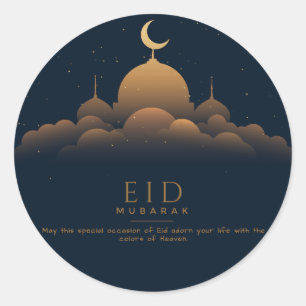 Rond Sticker De L'Aïd Moubarak Pour Aïd.