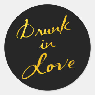 Rond Sticker de l'amour ivre
