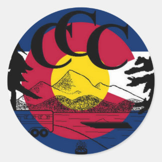 Rond Sticker de l'équipage de camping du Colorado