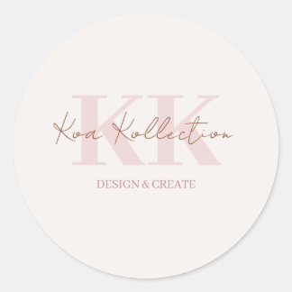 Rond Sticker de logo minimaliste moderne