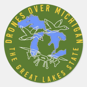 Rond Sticker de logo officiel pour drones sur le Michig