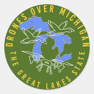 Rond Sticker de logo officiel pour drones sur le Michig