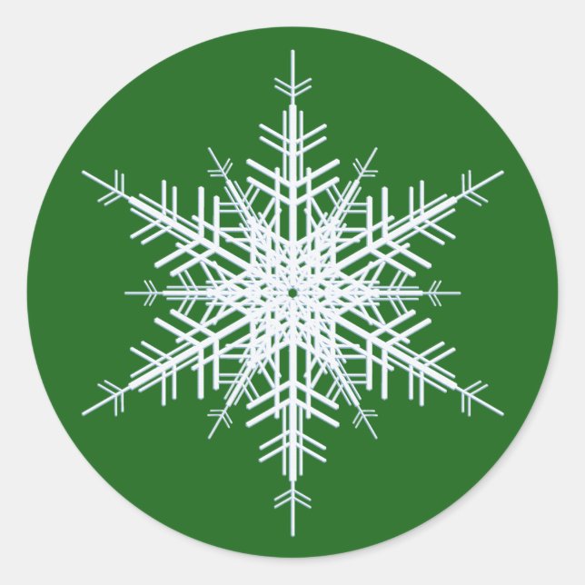 Rond Sticker de mariage d'hiver (Devant)