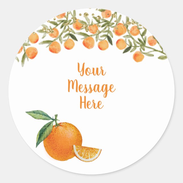 Rond Sticker de message d'aquarelle Little Cutie (Devant)