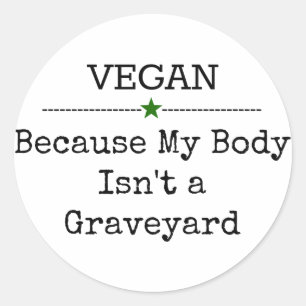 Rond Sticker de message Vegan