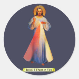 Rond Sticker de Miséricorde divine Jésus