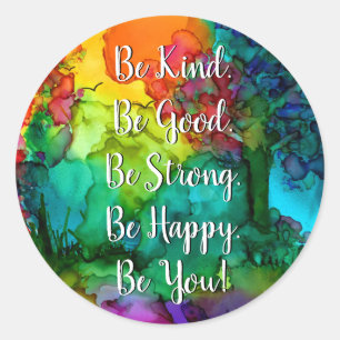 Rond Sticker de mots inspirants et motivants