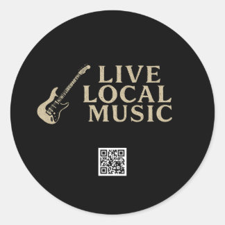 Rond Sticker de musique locale en direct