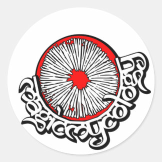 Rond Sticker de mycologie magique