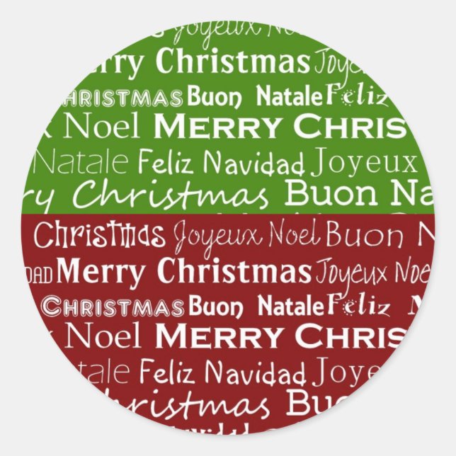 Rond Sticker de Noël (Devant)