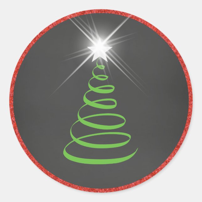 Rond Sticker de Noël en tableau noir (Devant)