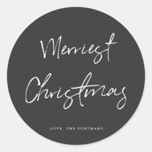 Rond Sticker de Noël le plus joyeux